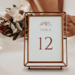 Numéro De Table Mariage Fleur sauvage en terre cuite<br><div class="desc">Élever votre décor de réception avec nos numéros de table de Mariage Fleur sauvage en terre cuite. Décorés de détails fleur sauvage et botaniques,  ces numéros apportent une touche de sophistication à vos aménagements. Guidez vos invités sans effort à travers votre élégante célébration.</div>