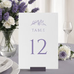Numéro De Table Mariage Fleur sauvage Lavender<br><div class="desc">Améliorez votre décoration de réception avec nos numéros de table de Mariage Fleur sauvage Lavender. Ces numéros,  ornés du monogramme et des détails botaniques,  apportent une touche de sophistication à vos sièges. Guidez vos invités sans effort à travers votre élégante célébration.</div>