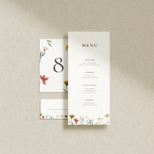 Numéro De Table Mariage Fleur sauvage Leander