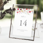 Numéro De Table Mariage Fleur sauvage multicouleur simple<br><div class="desc">Ce simple numéro de table de mariage fleur sauvage multicolore est parfait pour un mariage rustique. Le design se compose d'un assortiment multicolore de fleurs sauvages roses, rousses, violettes, jaunes, blanches, violettes, rouges, bordeaux. Il s'agit d'un numéro de table recto-verso. Ajoutez chaque numéro de table dont vous avez besoin à...</div>