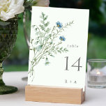 Numéro De Table Mariage Fleur sauvage Pale Green Elegant<br><div class="desc">Ce numéro de table mariage présente de beaux fleurs sauvages d'aquarelle peints à la main disposés en bouquet, parfaits pour le printemps, l'été ou les mariages de automne. Pour une personnalisation plus avancée de cette conception, cliquez sur le BOUTON OUTIL DESIGN BLEU ci-dessus ! Des articles correspondants sont également disponibles....</div>