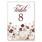 Numéro De Table Mariage Fleur sauvage Rustic Fall (Par défaut)