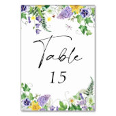Numéro De Table Mariage Fleur sauvage rustique (Par défaut)