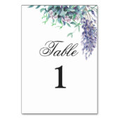 Numéro De Table Mariage fleurie violette et turquoise. Jardin de l (Dos)