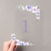 Numéro de table Mariage Fleurs Violettes (In situ (ordinateur de poche))