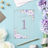 Numéro de table Mariage Fleurs Violettes (Insitu (Mariage))