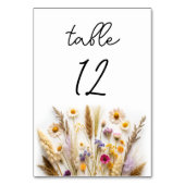Numéro De Table Mariage floral (Dos)