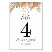 Numéro De Table Mariage floral à feutre minimal (Par défaut)