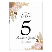 Numéro De Table Mariage floral à feutre minimal (Par défaut)