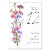 Numéro De Table Mariage floral acrylique délicat (Dos)