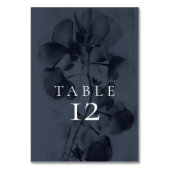 Numéro De Table Mariage floral bleu foncé Moody (Par défaut)