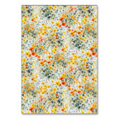 Numéro De Table Mariage floral brillant (Dos)