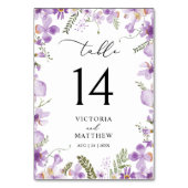 Numéro De Table Mariage floral de Boho pourpre Numéro de tableau (Par défaut)