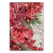 Numéro De Table Mariage floral de Bourgogne et blanc (Dos)