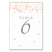Numéro De Table Mariage floral de fleurs de pêche (Par défaut)