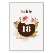Numéro De Table Mariage floral de fleurs du désert (Dos)