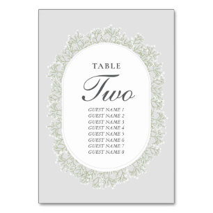 Numéro De Table Mariage Floral de Gypsophile Respiration de Bébé M