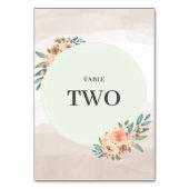 Numéro De Table Mariage Floral de Jardin d'Été (Dos)