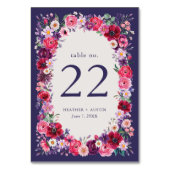 Numéro De Table Mariage floral de la marine (Par défaut)