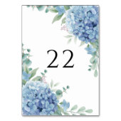 Numéro De Table Mariage Floral d'Hydrangea Bleu (Par défaut)
