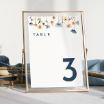 Numéro De Table Mariage floral élégant<br><div class="desc">Présentant notre Mariage floral audacieux Conception de numéro de table, une célébration moderne de l'art de la nature, avec des arrangements floraux colorés d'aquarelle dans de jolies teintes de rose rousse, bleu marine et poussiéreux, pêche, et jaune avec une douce végétation eucalyptus magnifiquement dressé contre une toile blanche immaculée avec...</div>