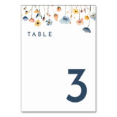 Numéro De Table Mariage floral élégant (Par défaut)
