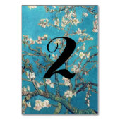 Numéro De Table Mariage floral en fleurs d'amandes (Dos)