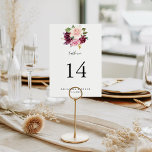 Numéro De Table Mariage floral et botanique rustique<br><div class="desc">Ce numéro de table mariage de feuillage fleuri et botanique rustique est parfait pour un mariage moderne. Le design présente de belles fleurs et des feuillages dessinés à la main et colorés, élégamment arrangés en bouquets attrayants. Il s'agit d'un numéro de table recto-verso. Ajoutez chaque numéro de table dont vous...</div>