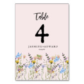 Numéro De Table Mariage Floral Fleur de Champ Simple Moderne (Par défaut)