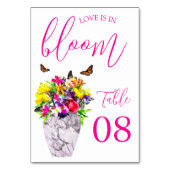 Numéro De Table Mariage Floral Love In Bloom (Dos)