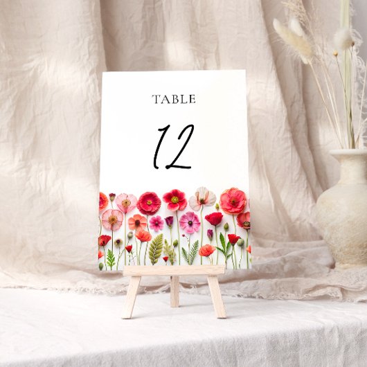 Numéro De Table Mariage Floral Love in Bloom