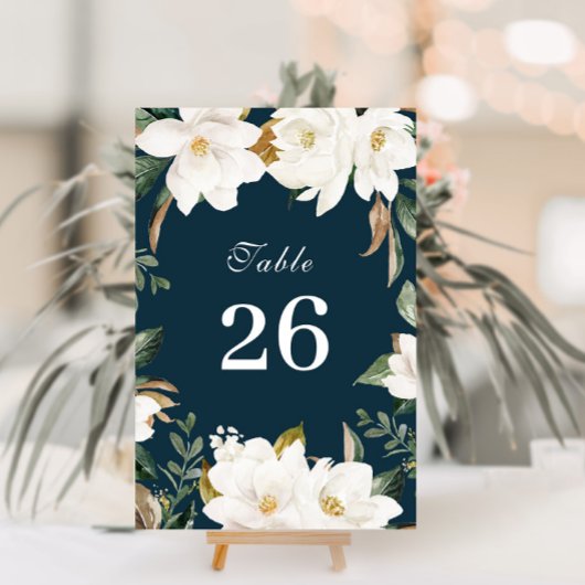 Numéro De Table Mariage floral Magnolia