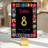 Numéro De Table Mariage floral mexicain moderne