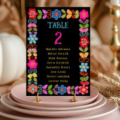 Numéro De Table Mariage floral mexicain moderne
