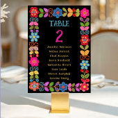 Numéro De Table Mariage floral mexicain moderne