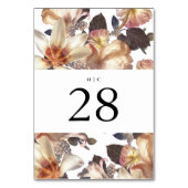 Numéro De Table Mariage floral moderne romantique (Par défaut)