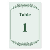 Numéro De Table Mariage floral monochrome rustique (Par défaut)
