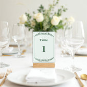 Numéro De Table Mariage floral monochrome rustique