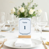 Numéro De Table Mariage floral monochrome rustique