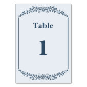 Numéro De Table Mariage floral monochrome rustique (Par défaut)