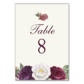Numéro De Table Mariage floral pourpre (Par défaut)