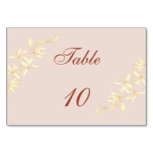 Numéro De Table Mariage floral rustique intemporel (Devant)