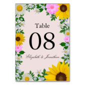 Numéro De Table Mariage floral rustique Tournesol Daisy (Par défaut)