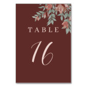 Numéro De Table Mariage Floral Terracotta Rustique (Par défaut)