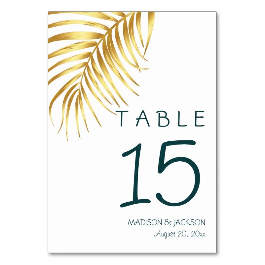 Numéro De Table Mariage floral tropical (Par défaut)