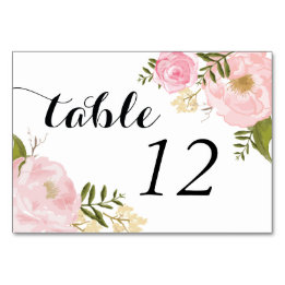 Numéro De Table Mariage floral Vintage moderne