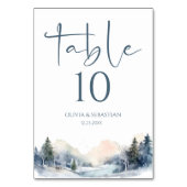 Numéro De Table Mariage forestier rustique (Dos)