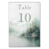 Numéro De Table Mariage forestier vert bruyant (Dos)
