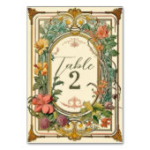 Numéro De Table Mariage frontalier orné fleur sauvage victorien (Par défaut)