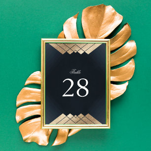 Numéro De Table Mariage Gatsby bleu marine